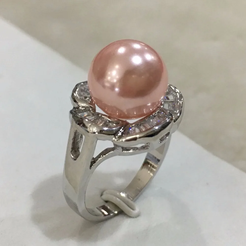 Новый дизайн леди посеребренный кристалл цветок образный кружева 12 мм розовая