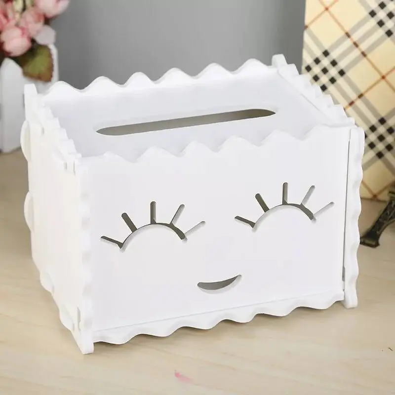 PVC Creative Tissue Box Holder Living Room Kitchen Paper Towel Storage Cartoon Clamshell Napkin Holders Drawer Boxes | Дом и сад