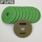 DT_DIATOOL 10pcs 3000# Diamond Polish polishing Disc Pads Wet High Quality for Granite or Marble or Concrete or Stone flexible