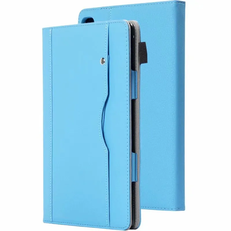 Blue Роскошный чехол-подставка для huawei MediaPad M5 lite 10 BAH2-W19/L09/W09 10," чехол для планшета с ремнем на руку для huawei C5 10+ пленка - Цвет: Blue