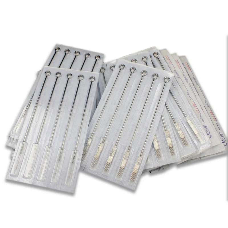 50 шт одноразовые показанные стерилизованные иглы для татуировки Magnum 9M1 пулемет