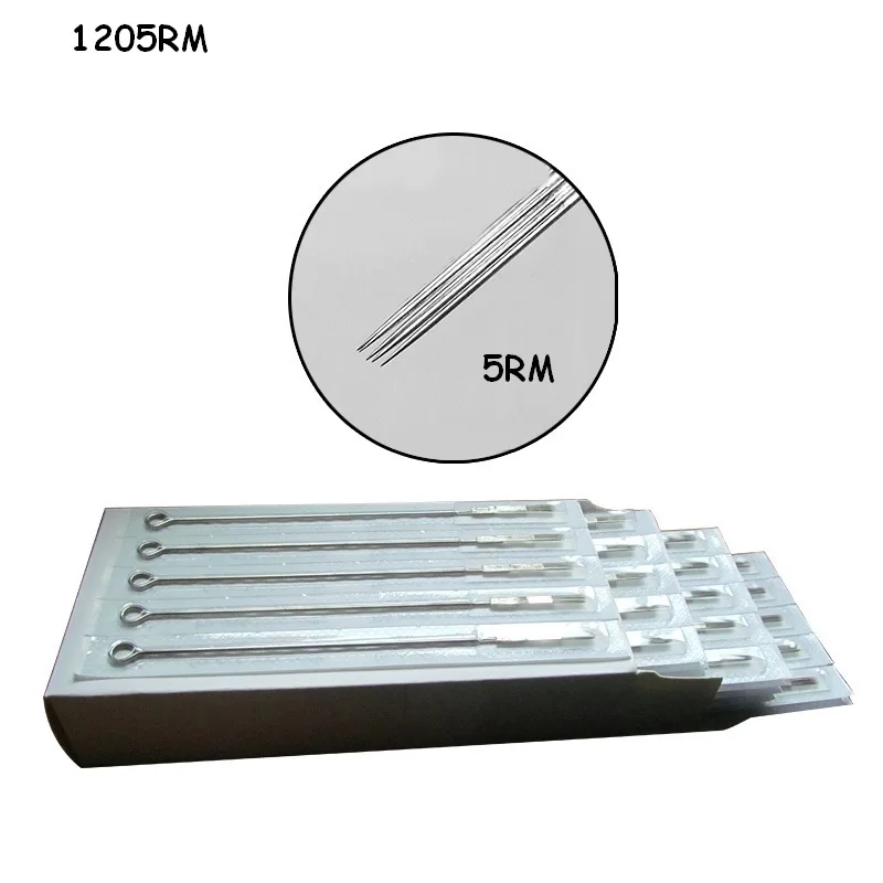 

250 Pcs Assorted Sizes Round Magnum (RM) 5 7 9 11 13 RM Tattoo Needles for Rotary Machine Grip Tip Supplies