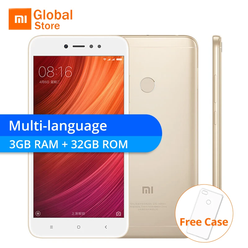 Чехол подарок Xiaomi Redmi Note 5A 5 3 ГБ 32 мобильный телефон Восьмиядерный Snapdragon 435 16.0MP
