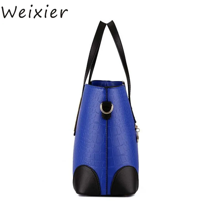 WEIXIER Роскошные однотонные женские сумки 2 шт./компл. мессенджеры через плечо