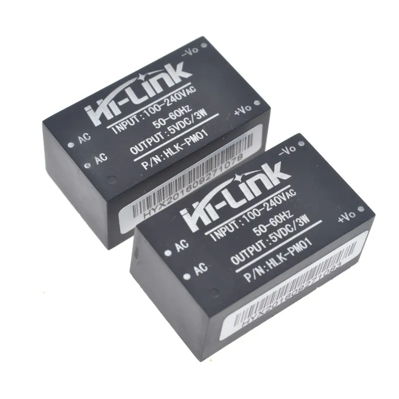 5PCS HLK PM01 220V to 5V mini Модуль источника питания Интеллектуальный Φ модуль питания|power