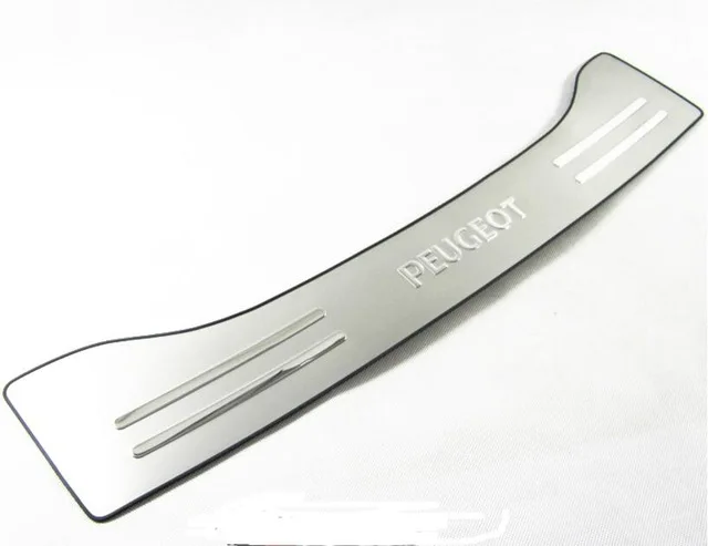 Подходит для 2011 2012 2013 для PEUGEOT 508 защита заднего бампера ШАГ ПАНЕЛЬ крышка багажника подоконник подстилка в багажник отделка Аксессуары - Название цвета: 1