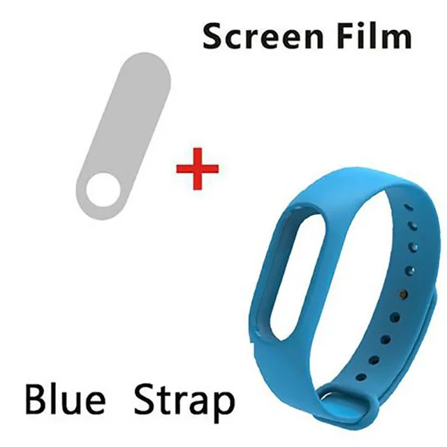 Новое поступление xiaomi mi band 2 часы цветной силиконовый ремешок браслет аксессуары спортивный ремешок - Цвет: blue strap