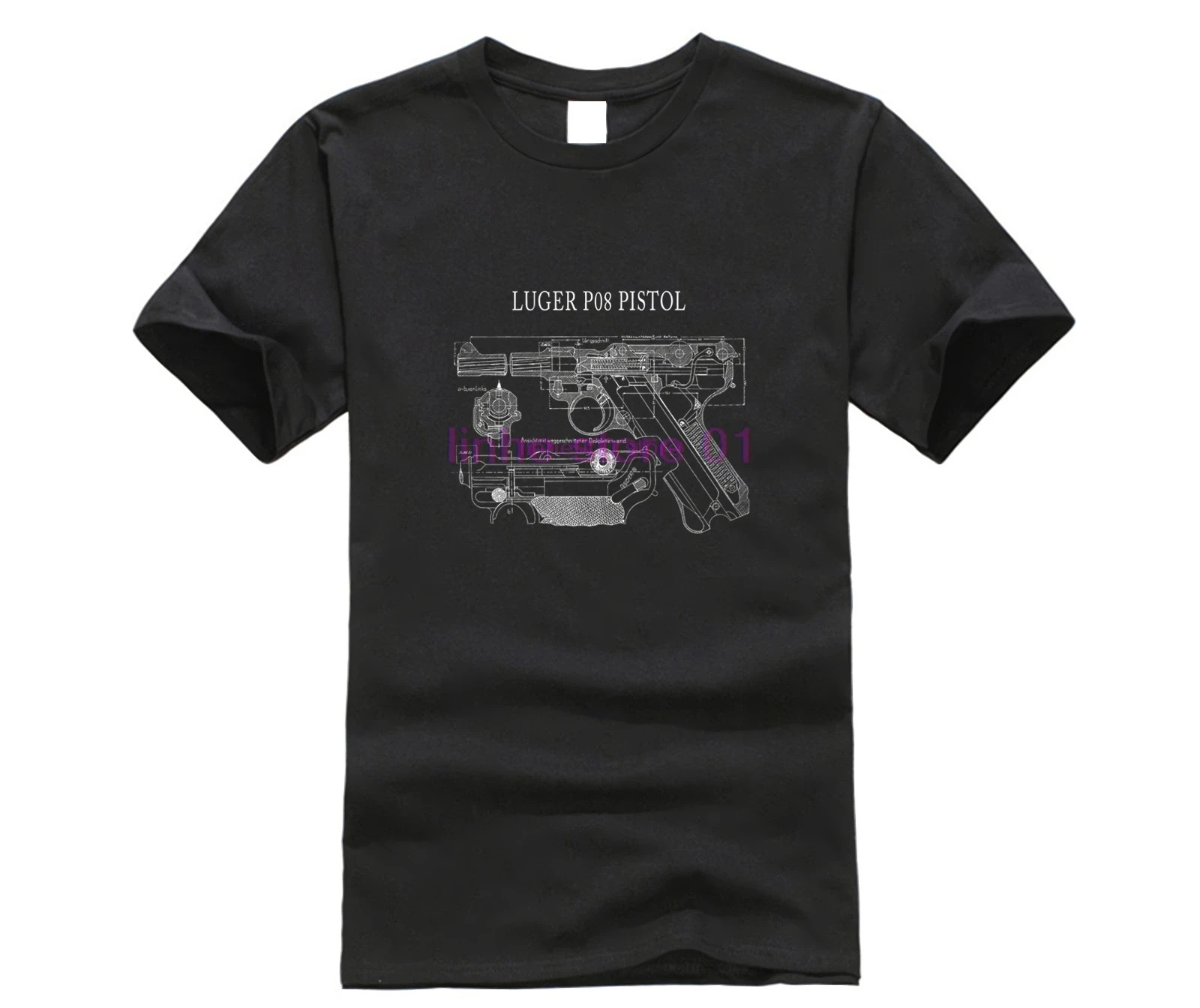 Luger Pistol Handgun T-Shirt патент дизайн Ww2 Второй мировой войны для мужчин 2019 Новая мужская