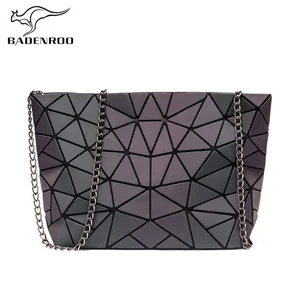 Badenroo брендовая светящаяся сумка с геометрическим рисунком и необычной цепочкой, женские сумки через плечо, серебристые женские сумки через плечо, Bolsas Sac