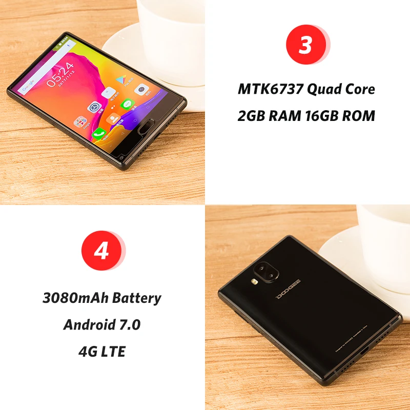 DOOGEE Mix lite 5 2 &quotБезель менее мобильный телефон Andorid mtk6737 четыре ядра 7 0 ГБ + 16 Гб 13MP