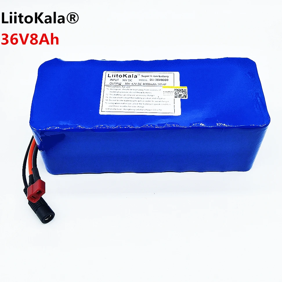Литиевая батарея Liitokala 36 В 8 Ач 500 Вт 18650 аккумулятор для электрического велосипеда