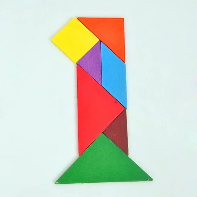 Деревянные цветные Tangram головоломки познавательный умственного развития детские игрушки дети обучающая игрушка BM