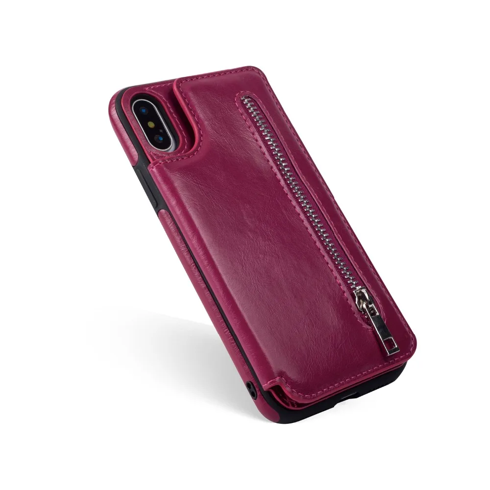 Чехол для iPhone Xs Xr Max деловой чехол с подставкой кошелек флип Кожаные чехлы