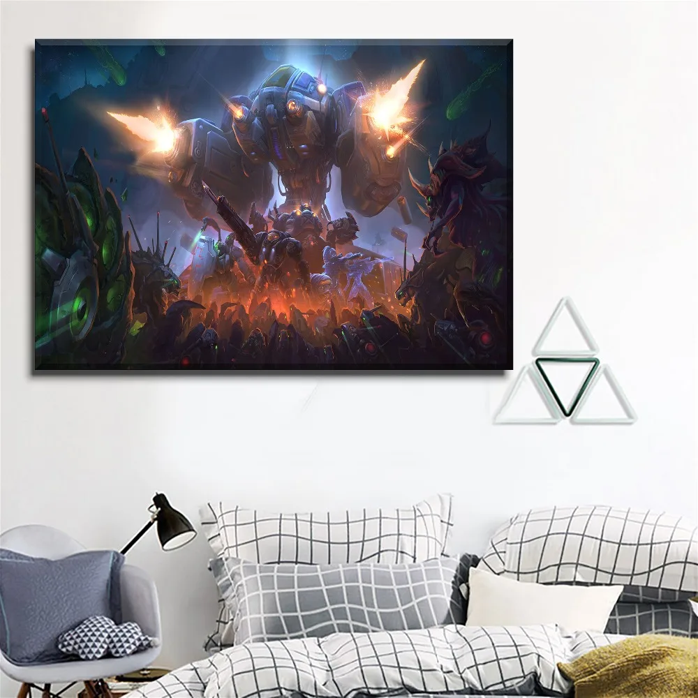 Модульная картина 3 предмета игра "Heroes of the Storm" Современный Гостиная Wall Art