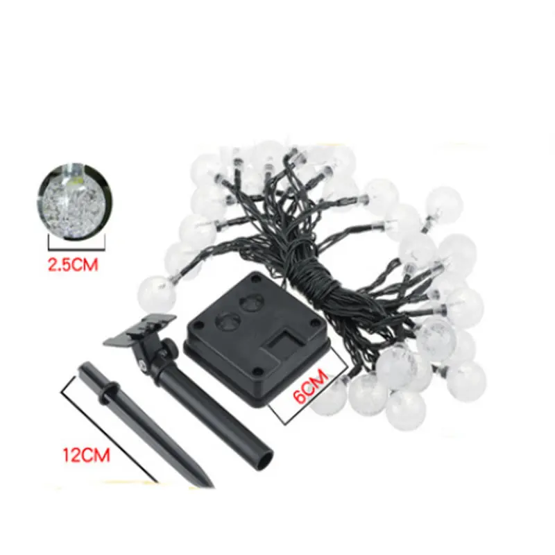 SPLEVISI 4 8 м 20LED/6 30LED хрустальный шар Солнечная энергия гирлянда Фея свет
