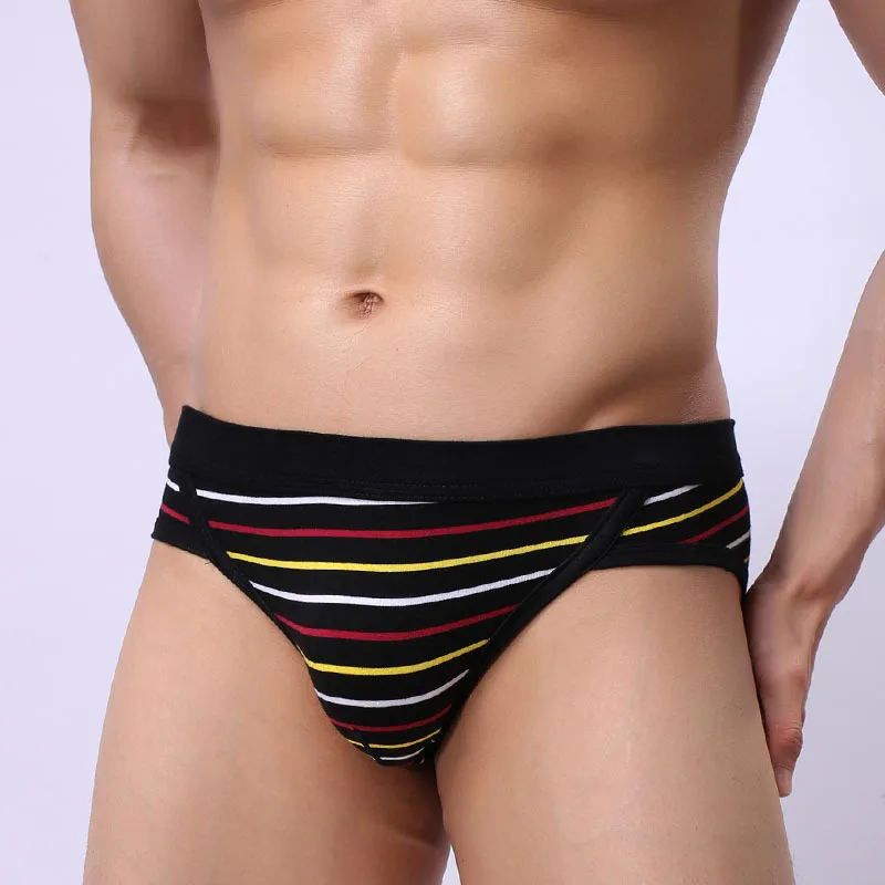 YCAT Нижнее белье Мужские трусы Гей сексуальные Полосатые дышащие мужские s нижнее