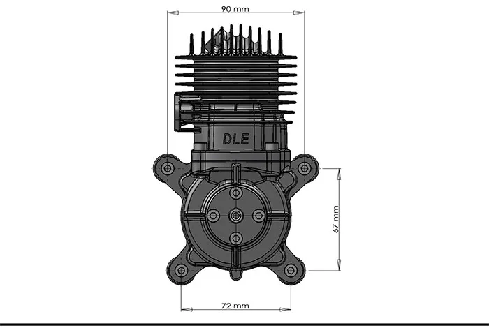DLE61 RC самолет бензиновый двигатель одноцилиндровый двухтактный боковой