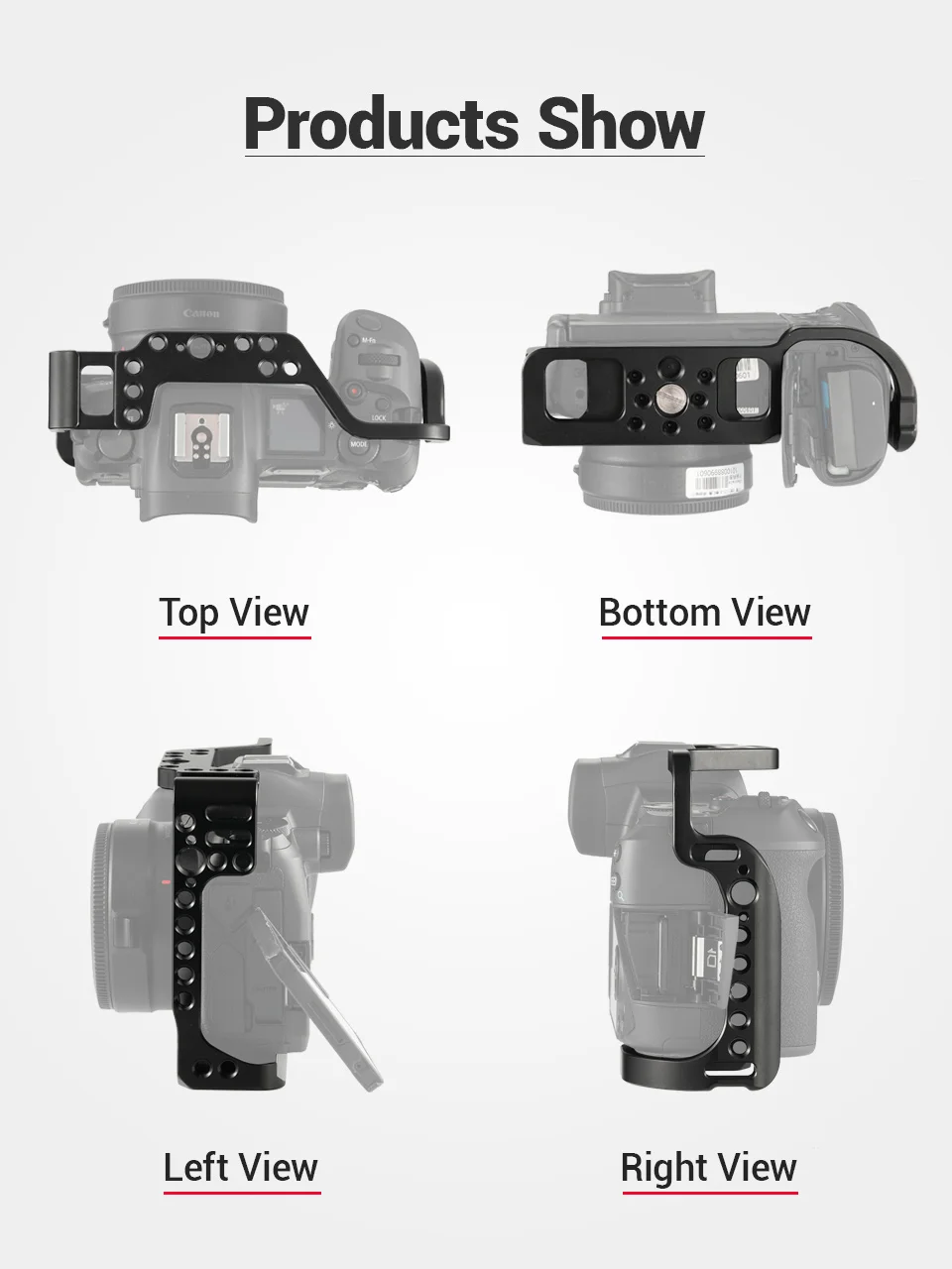 Клетка SmallRig для Canon EOS R с креплением для холодного башмака Встроенная Arca Swiss Baseplate Arri отверстия для определения местоположения-2251