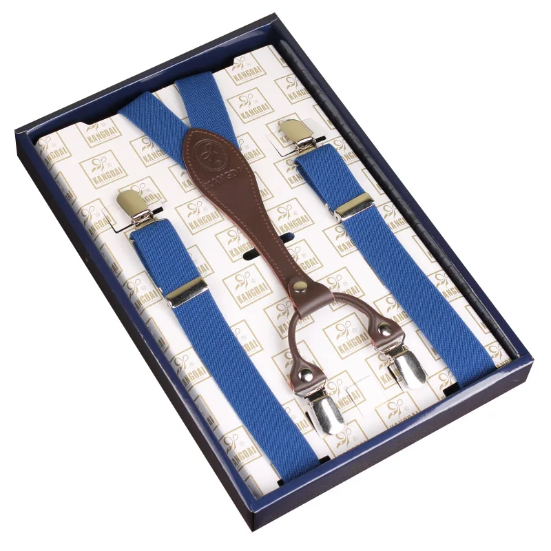 KANGDAI современный подтяжки Man со стальной зажим нержавеющей печати Лучший для