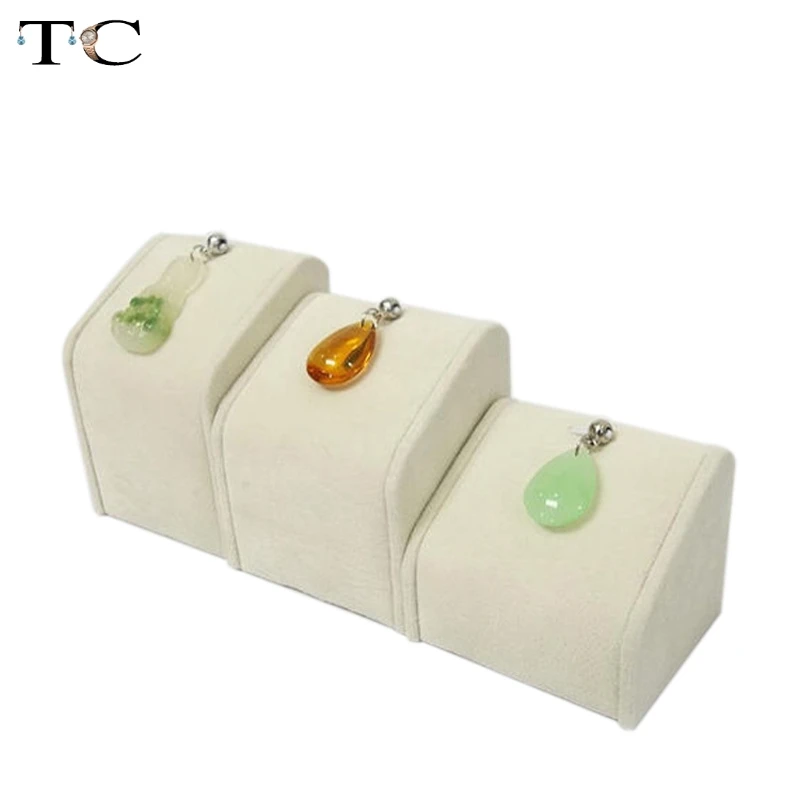 Высококачественный бежевый бархатный подвесной держатель для дисплея Подвеска