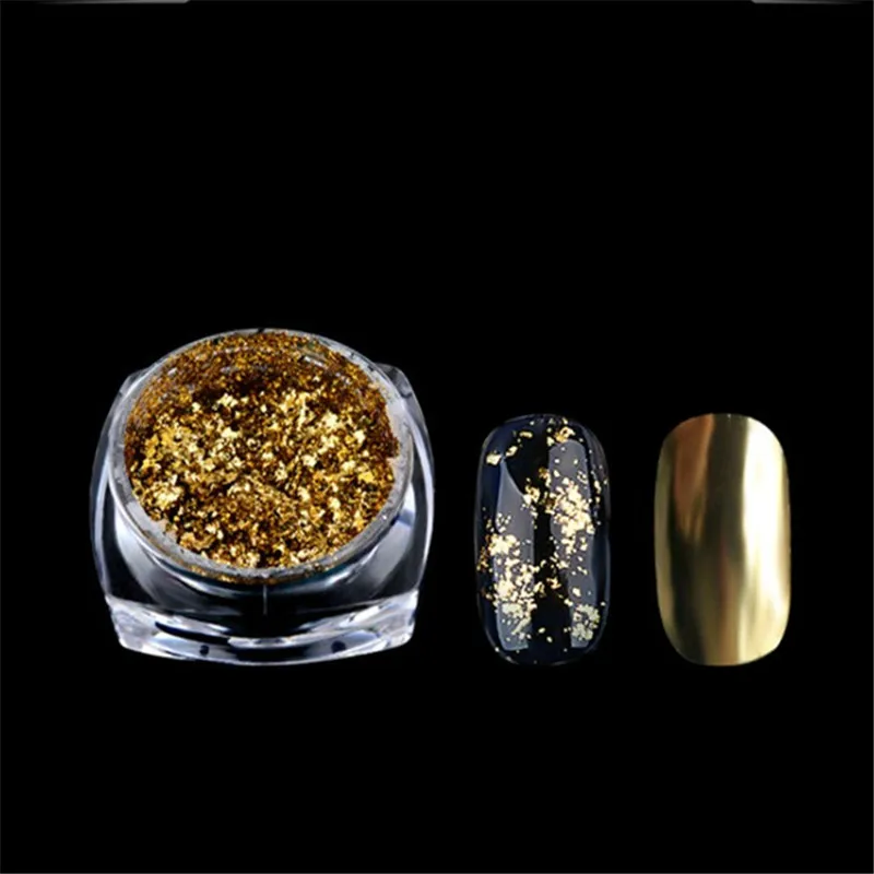 1 коробка Серебряная Золотая фольга сахарная блестящая пудра золотые серебряные