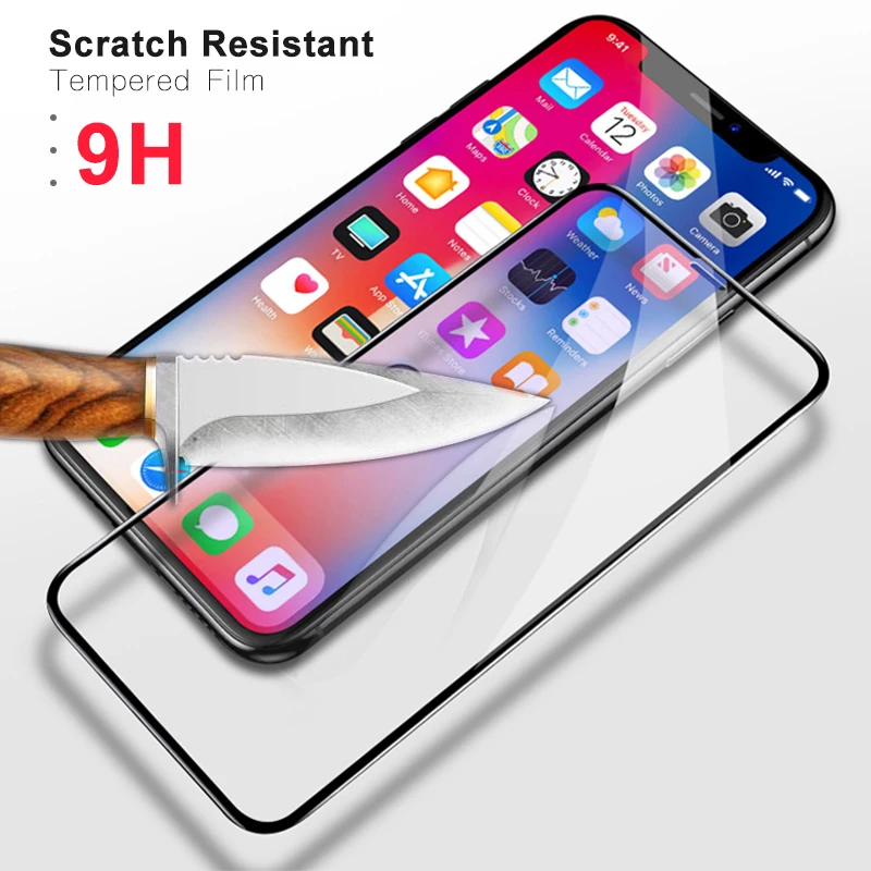 Защитное стекло GerTong закаленное с полным покрытием для iphone XS Max 6 8 5 7 6s SE X XR plus |