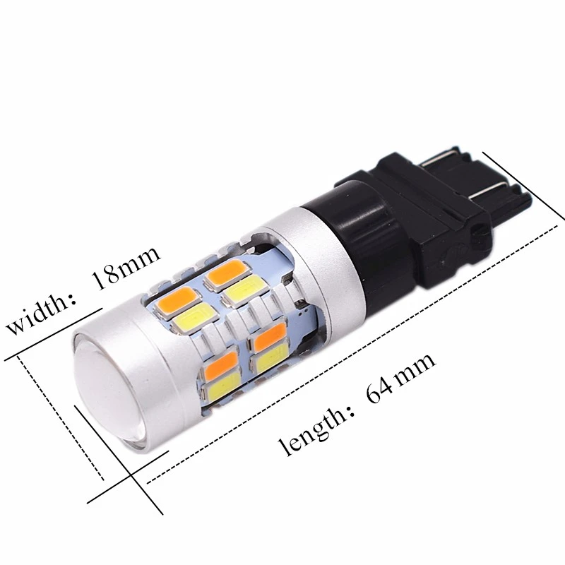 2X T25 3157 5630 SMD LED белый Янтарный Желтый двойной цвет переключение Авто поворотные