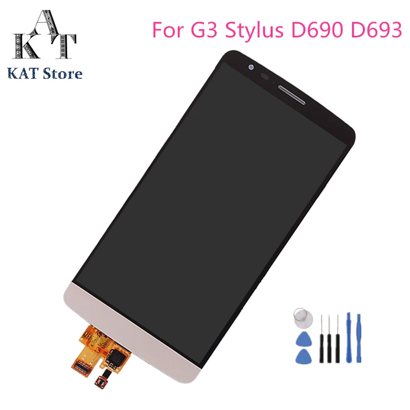 Замена ЖК экрана для LG G3 Stylus D690 D693 100% протестированный дисплей сенсорный экран в