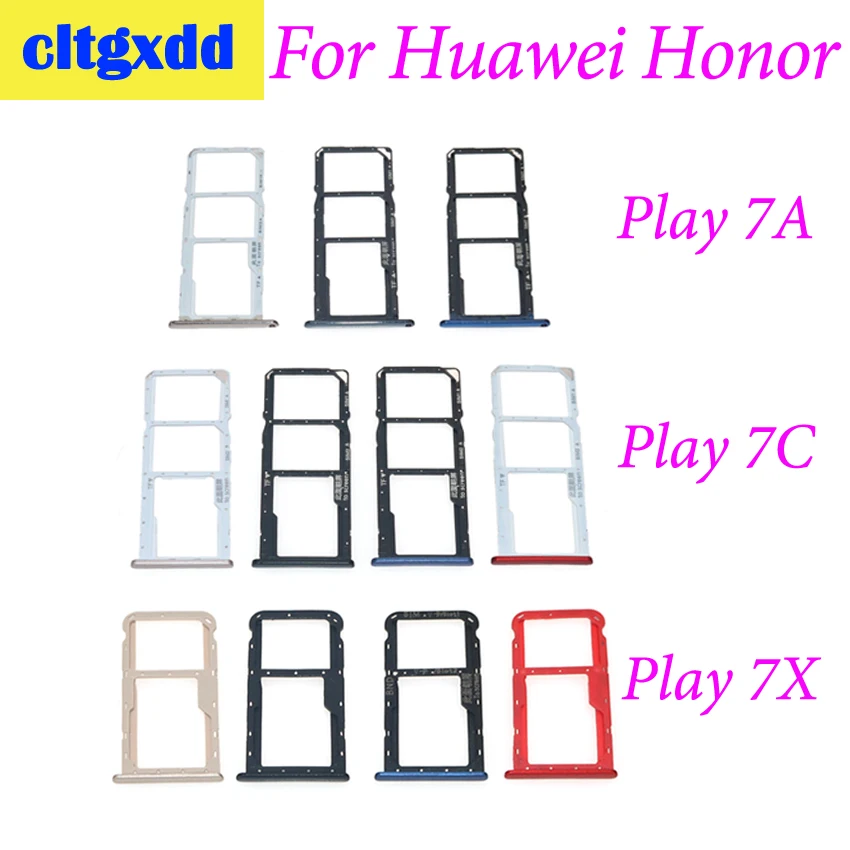 Новый лоток для sim карт cltgxdd Huawei Honor Play 7A 7C 7X Sim держатель Nano и Micro SD адаптер запасные