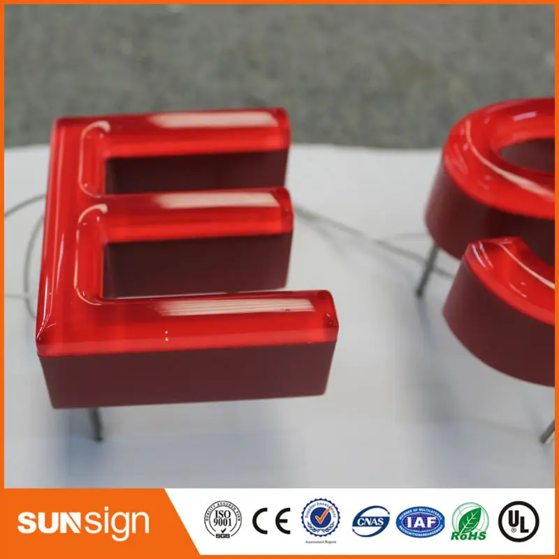 Высокая яркость акриловый магазин Передняя вывеска светодиодная акриловая