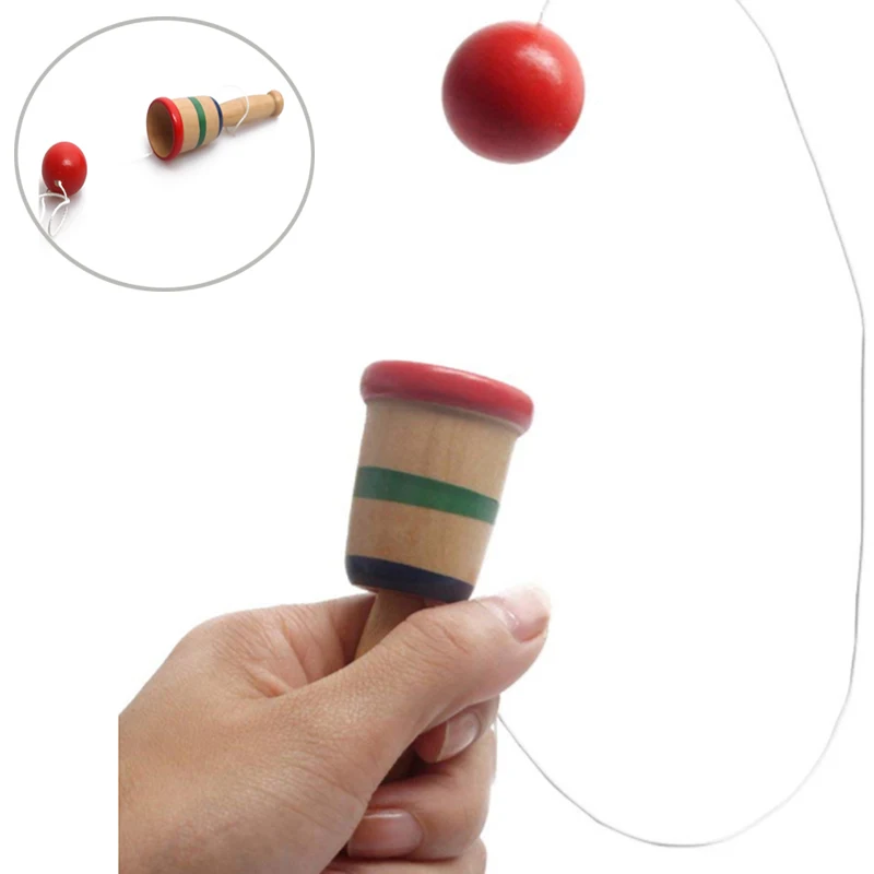 Дети анти стресс Kendama деревянный Bilboquet чашка умелое жонглирование мяч