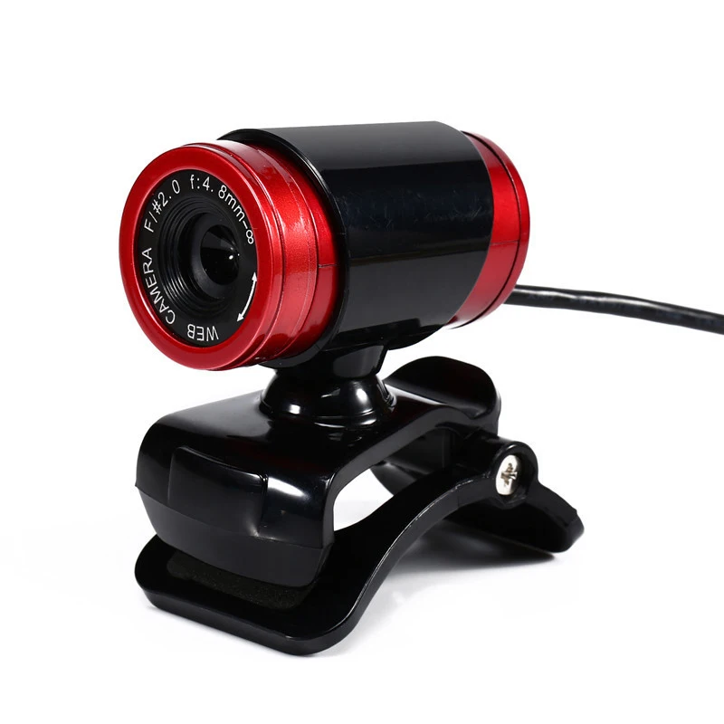 Красный Веб-камера Basix USB 2,0 веб-камера HD 640*480 разрешающая мощность веб-камера с микрофоном Микрофон для компьютера ПК ноутбука веб-камера - Цвет: Красный