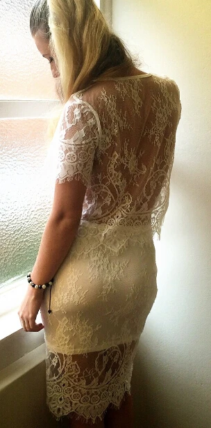 Платье кружево женщины белый черный двухкомпонентный комплект сексуальный