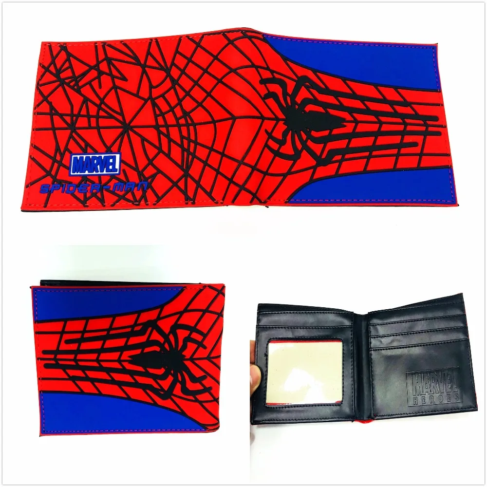 Новое прибытие Marvel Super Hero Человек паук кошелек короткие ПУ кожа Для мужчин