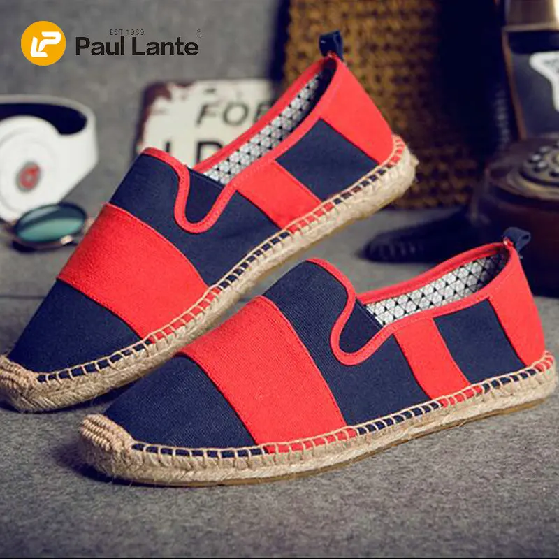 Брендовые мужские летние повседневные парусиновые эспадрильи в рыбацком стиле