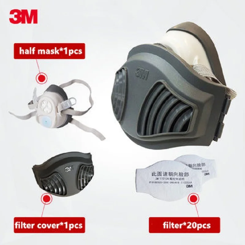 3M 1211 респиратор, маска для сварки, полировка, против промышленной пыли, пыльца, дымка, газ, семейная и профессиональная защита - Цвет: 1211(1701x20)