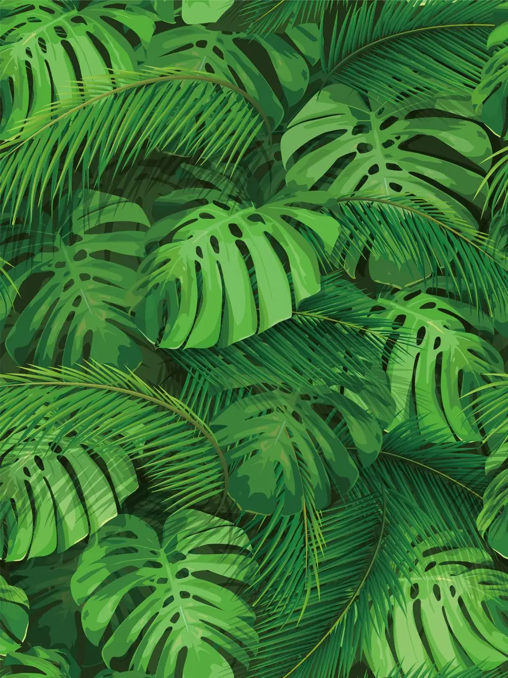 Spring background Green Tropical rainforest plant leaves safari backdrops for photography Photo Booth Props LW-1145 | Электроника