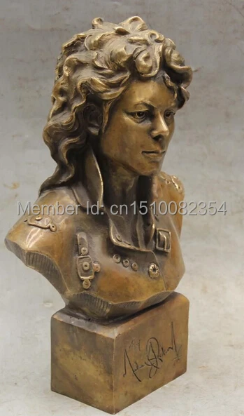 11 &quotКитайский Бронзовый США Майкл Джексон музыкальная голова бюст скульптура