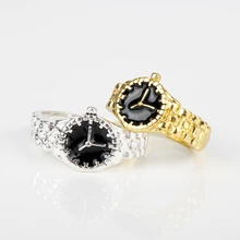 New Fashion Watch Ring Jewelry кольца Metal Alloy Couple Lover Ring for Women Men Gift