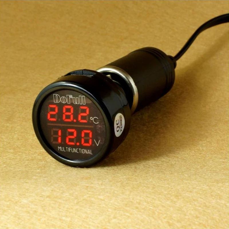 3 в 1 Многофункциональный Автомобильный цифровой вольтметр USB зарядное