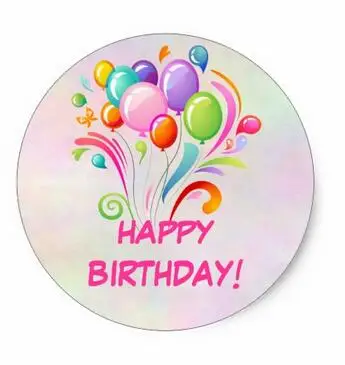 

1.5inch Balloons Birthday Stickers