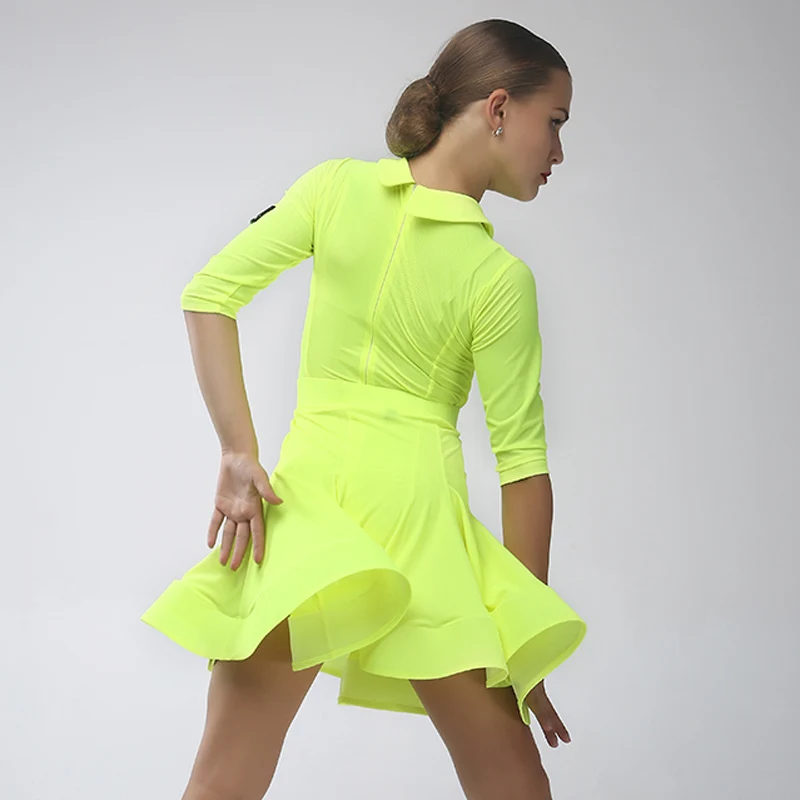 Латинское платье для девочек танцев танцевальные костюмы детское латинских