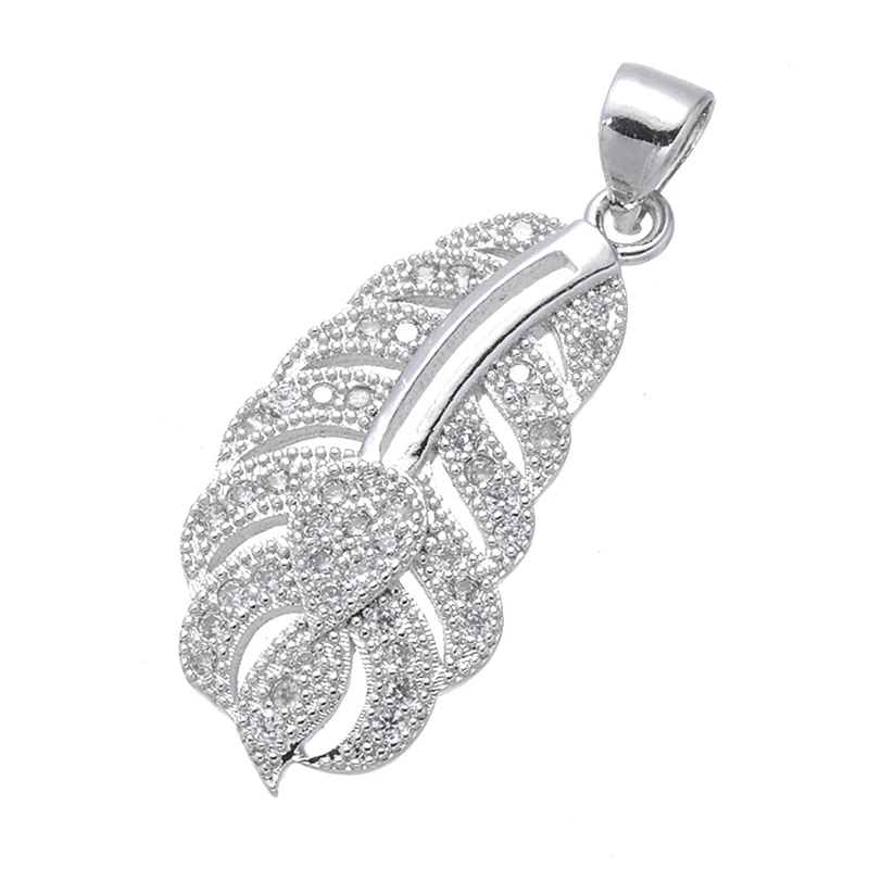 Ювелирные изделия известного бренда Bijoux циркониевые Подвески с листьями для