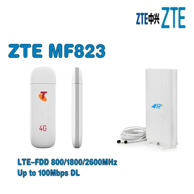 

Разблокировка ZTE MF823 4G LTE FDD 900/1800/2600 МГц 3G модем USB мобильный модем 100 Мбит/с + 49dbi TS9 антенна