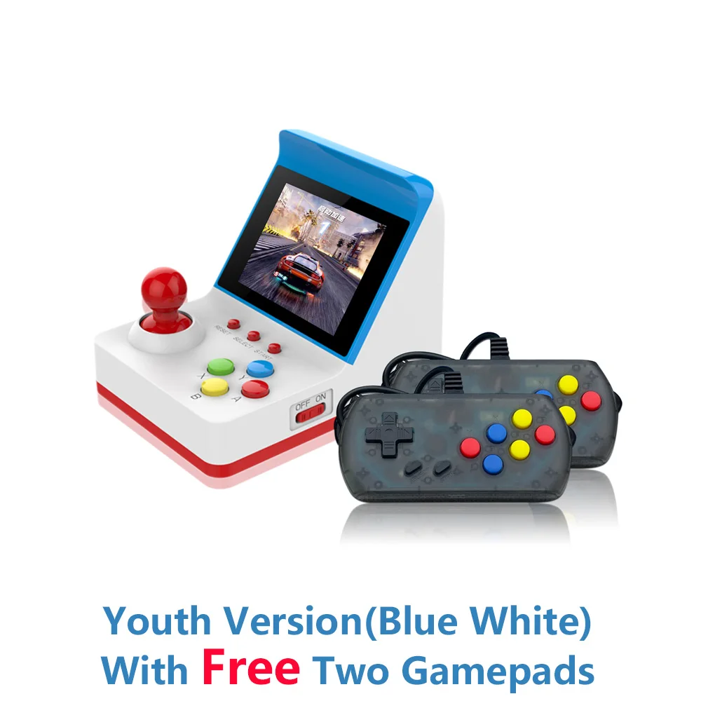 Blue with gamepad Мини Ретро аркадная ретро мини портативная игровая консоль 3 дюймов 8 бит 360 видеоигры классический семейный подарок аркадный джойстик - Цвет: Blue with gamepad