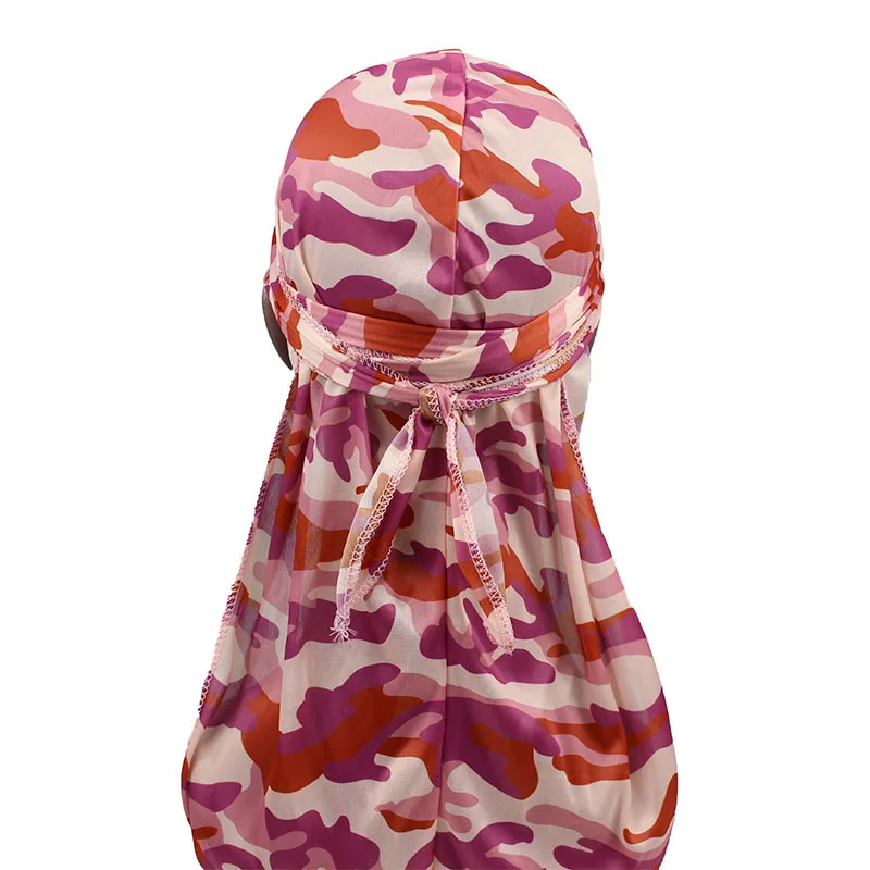 Мужская шапка Бандана Durag шелковистая камуфляжная бандана в стиле хип хоп