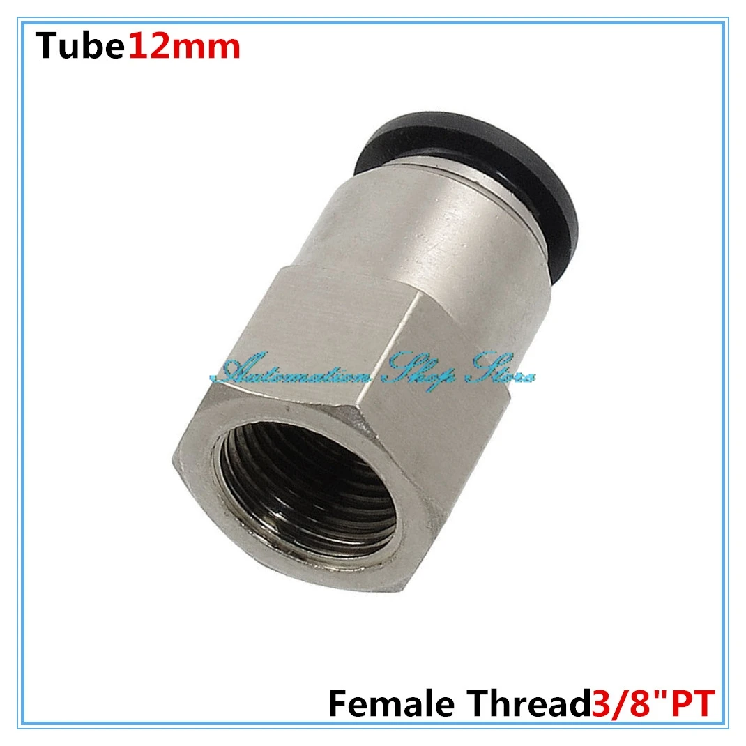 

5 Pcs 3/8" PT Female Thread 12mm Tube Push In Joint Pneumatic Quick FittingPCF12-03