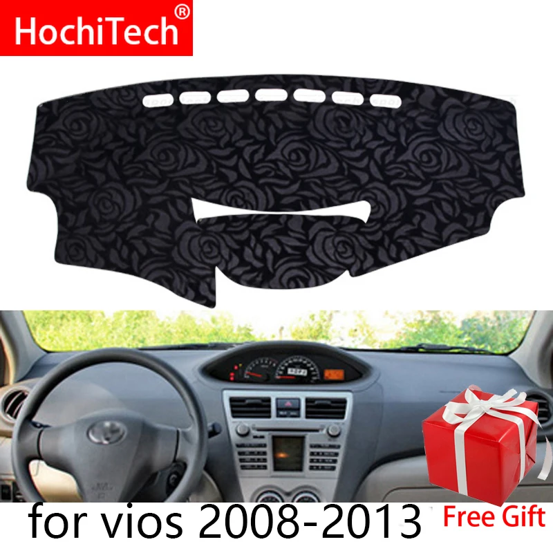

Latest Rose Pattern Non-slip Car Dashboard Cover Dash Mat Pad DashMat ANti-UV Car Sticker for Toyota vios 2008-2013 Car Styling