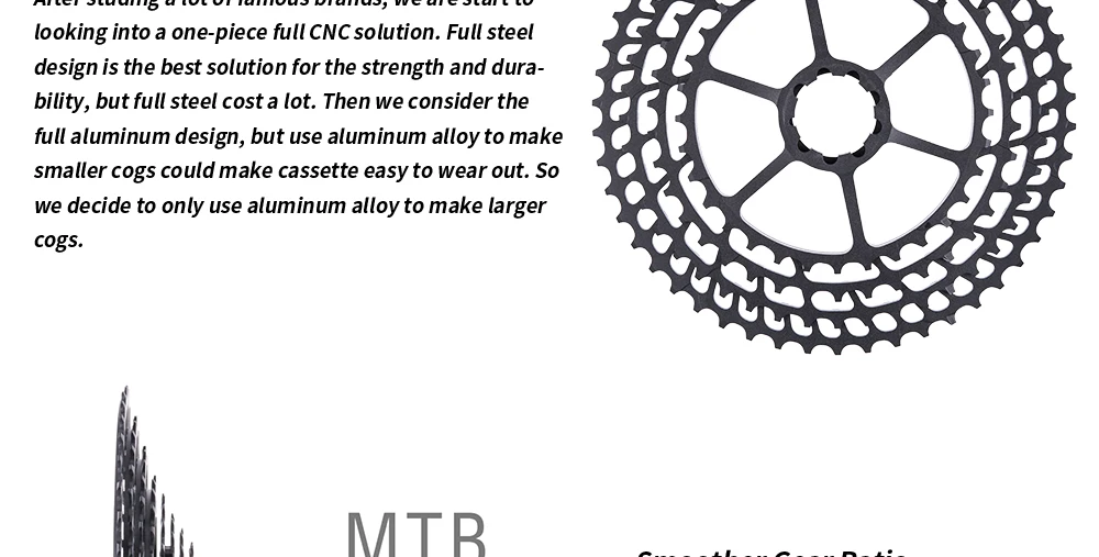 ZTTO 11s 11-50T SLR 2 Cassette MTB 11Speed Wide Ratio UltraLight 368g CNC Freewheel Mountain Bike Bicycle Parts for X 1 9000
