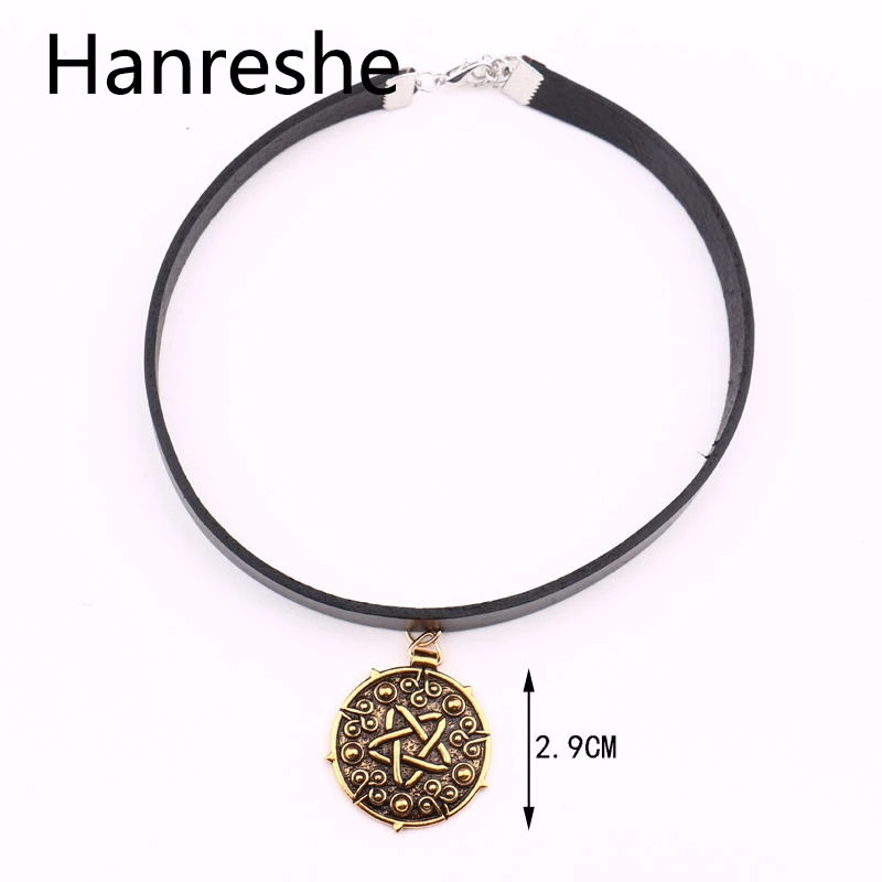HANRESHE Ведьмак 3 медальон 32 см + 5 Кожаный чокер ожерелье игра Дикая Охота косплей